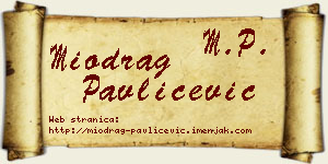 Miodrag Pavličević vizit kartica